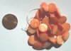 16 inch strand of 10mm Copper Orange Mother of Pearl Disks